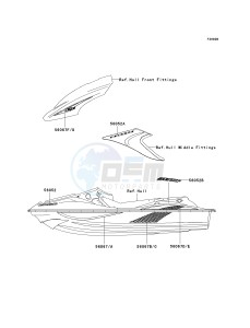 JT 1500 A [STX-15F] (A6F-A9F) A7F drawing DECALS-- BLUE- --- A7F- -