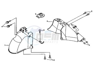 ATTILA - 150 cc drawing FRONT MUDGUARD