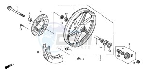 CBR125RS drawing FRONT WHEEL