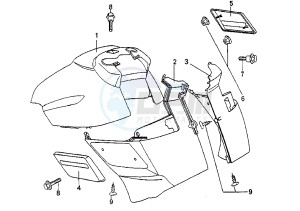 SV 100 L - 100 cc drawing FRONT FENDER