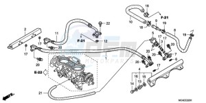 GL1800A UK - (E / MKH) drawing THROTTLE BODY (TUBING)