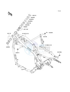 VN 1600 B [VULCAN 1600 MEAN STREAK] (B6F-B8FA) B7FA drawing FRAME