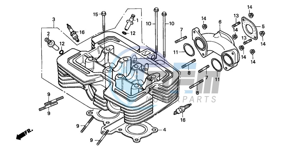 CYLINDER HEAD (CB250PT/4/5)(CB250W/4)