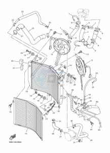 FJR1300-AE (B96S) drawing RADIATOR & HOSE