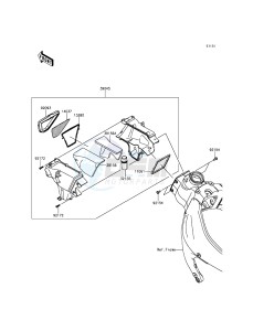 NINJA_ZX-6R_ABS ZX636FFFA FR GB XX (EU ME A(FRICA) drawing Air Duct