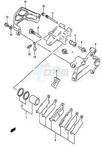 RM250 (T-V-W-X-Y) drawing REAR CALIPER