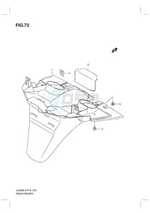 UH200G BURGMAN EU drawing REAR FENDER