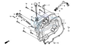 CB250 TWO FIFTY drawing RIGHT CRANKCASE COVER