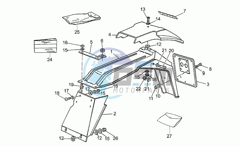 Rear body - mudguard