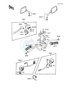 KZ 1000 R [EDDIE LAWSON REPLICA] (R1-R2) [EDDIE LAWSON REPLICA] drawing HANDLEBAR -- KZ1000-R1- -