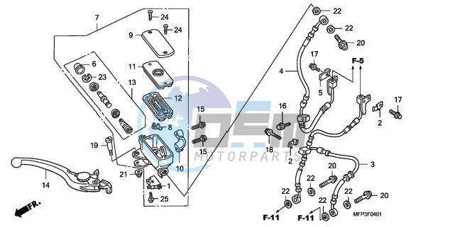 FR. BRAKE MASTER CYLINDER (CB1300A/CB1300SA)