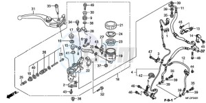 CBR600RA9 France - (F / ABS CMF) drawing FR. BRAKE MASTER CYLINDER (CBR600RA)