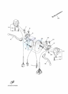 YB125 (2CSA) drawing HANDLE SWITCH & LEVER