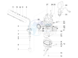 NRG 50 power DD H2O (CH) Switserland drawing Carburetors components