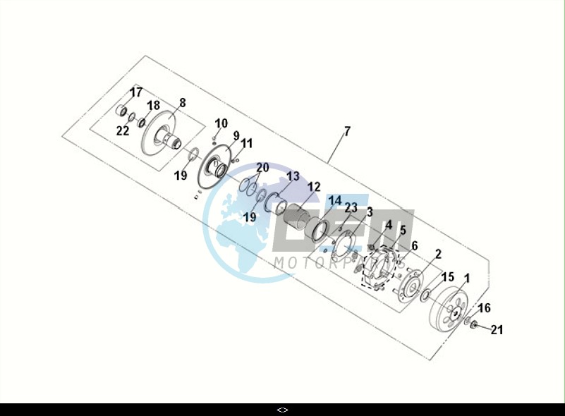 DRIVEN PULLEY ASSY