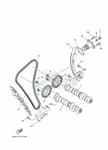 YZF250-A (B6P4) drawing CAMSHAFT & CHAIN