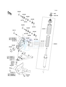 KVF 650 E [BRUTE FORCE 650 4X4 HARDWOODS GREEN HD] (E6F-E9F) E6F drawing SUSPENSION