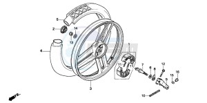 PK50M WALLAROO drawing REAR WHEEL