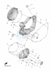 YZ250F (BSB7) drawing CRANKCASE COVER 1