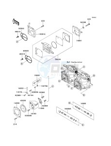 JS 800 A [800 SX-R] (A6F-A9F) A9F drawing CARBURETOR PARTS