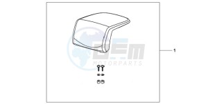 XL1000V9 E / MKH drawing TOP BOX PILLION PAD (TOP)