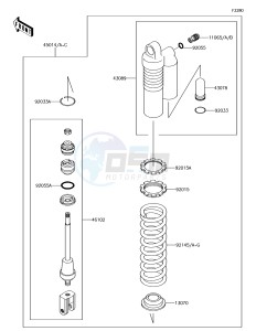 KX85 KX85CGF EU drawing Shock Absorber(s)