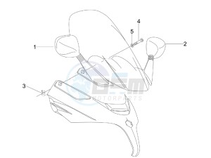 X Evo 250 Euro 3 drawing Driving mirror/s