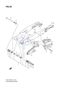 RM-Z 450 drawing SWINGARM (K8-K9)