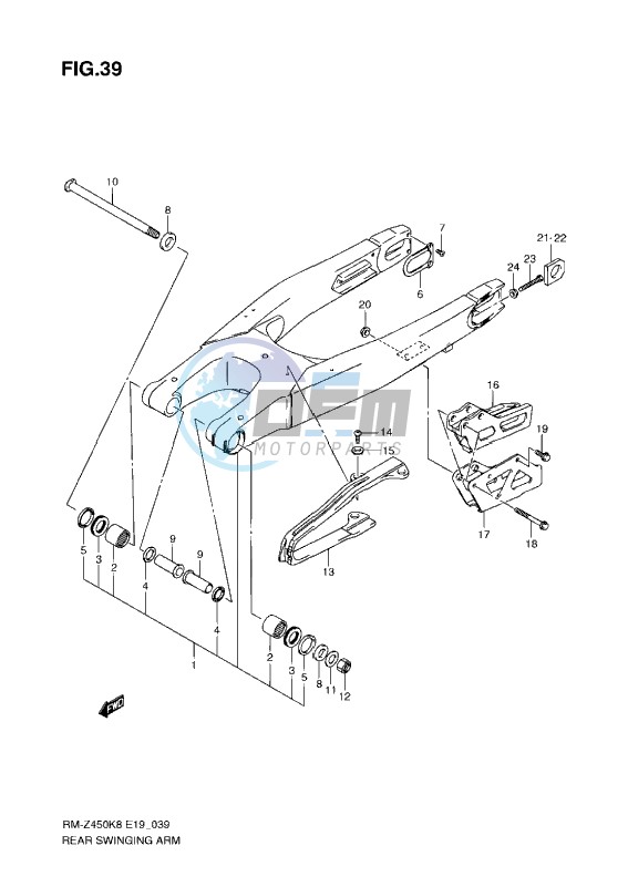 SWINGARM (K8-K9)