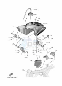 YZ65 (BR8A) drawing FUEL TANK