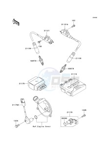 KVF 700 A [PRAIRIE 700 4X4] (A6F) A6F drawing IGNITION SYSTEM