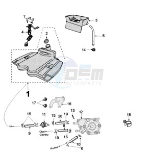 VIVA 3 L 50 4T drawing TANK AND FUEL PUMP TAIYOGIKEN