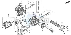 GL1500A GOLDWING ASPENCADE drawing CARBURETOR (COMPONENT PARTS)