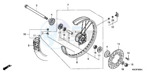 CRF150RC drawing FRONT WHEEL