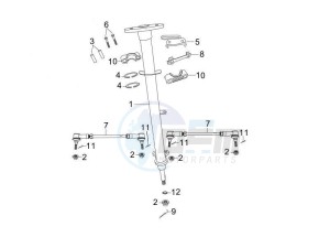 Oregon 250 drawing Steering post articulation