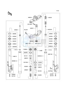 KLE 650 A [VERSYS EUROPEAN] (A7F-A8F) A7F drawing FRONT FORK