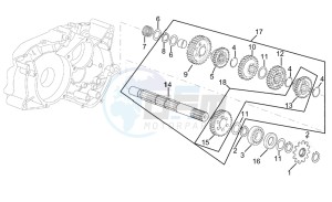 RX 50 racing 2003 drawing Gearbox driven shaft I