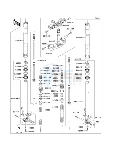 ZX 600 N [NINJA ZX-6RR] (6F) N6F drawing FRONT FORK