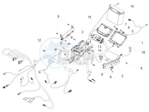 Eldorado 1400 1380 (EMEA, APAC) drawing Rear electrical system