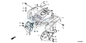 TRX420FPED TRX420 Europe Direct - (ED) drawing FRONT FENDER