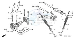 TRX680FA9 Australia - (U) drawing CAMSHAFT/VALVE