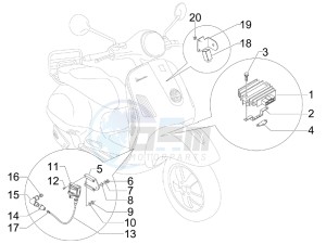 GTS 300 ie Super USA drawing Voltage Regulators -ECU - H.T. Coil