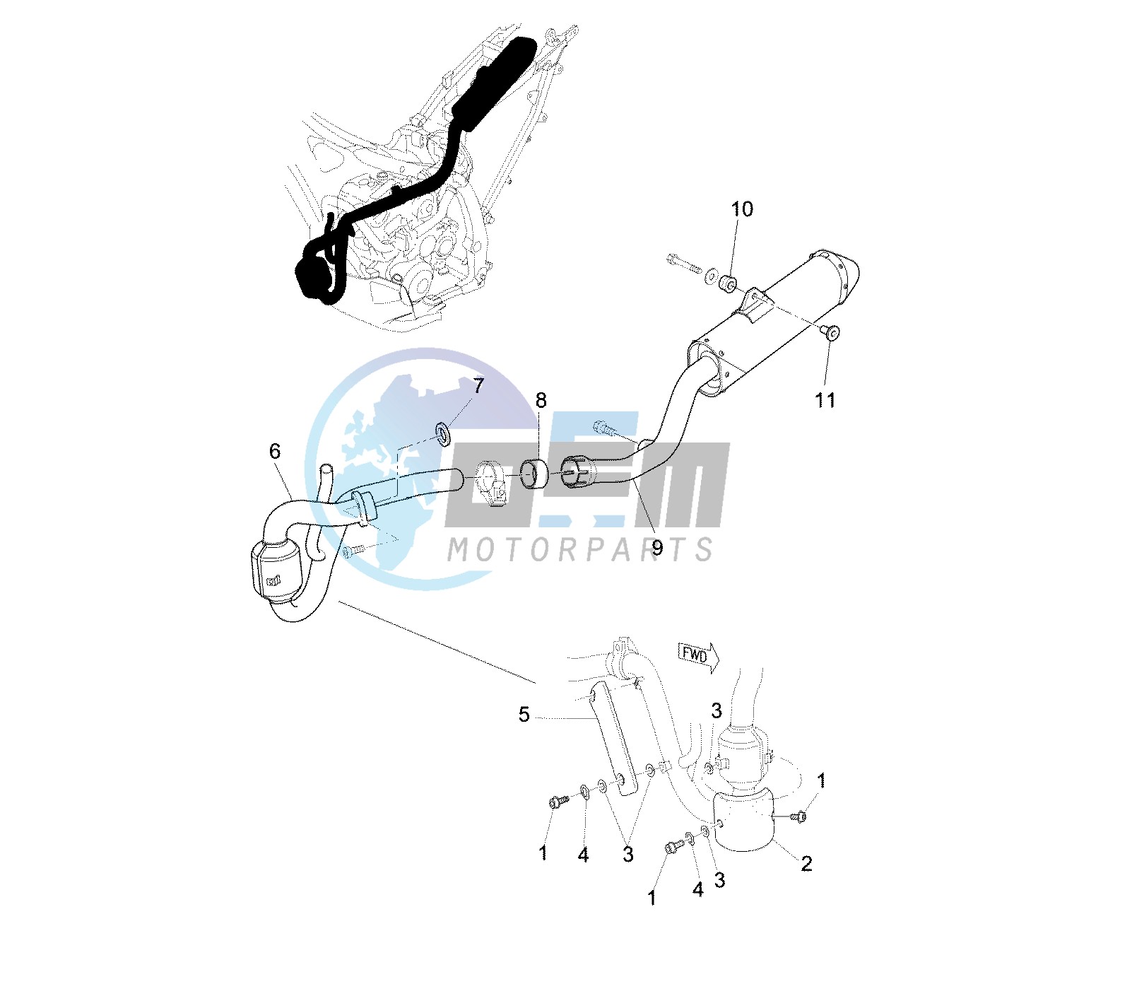 EXHAUST EURO KIT