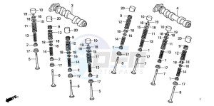 VFR800A drawing CAMSHAFT/VALVE (REAR)