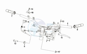 FIDDLE II 50 NEW ENGINE drawing HANDLEBAR / BRAKE LEVERS /CABLES