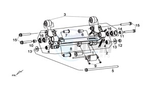 MAXSYM 600 I ABS EXECUTIVE SPORT L6 drawing MOTOR SUSPENSION