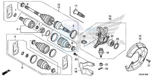 TRX420FE1E TRX420 Europe Direct - (ED) drawing FRONT KNUCKLE/FRONT DRIVE SHAFT