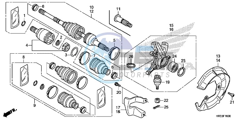 FRONT KNUCKLE/FRONT DRIVE SHAFT