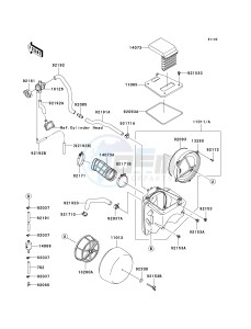 KLX 250 W [KLX250SF] (W9F) W9F drawing AIR CLEANER