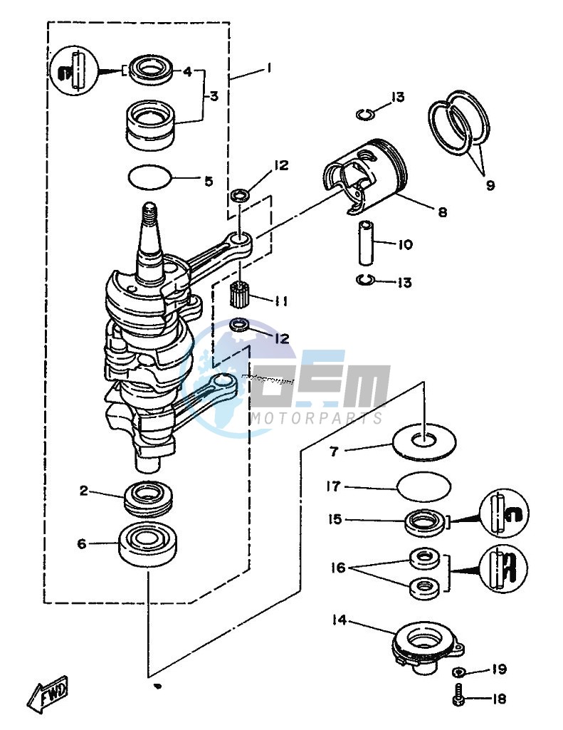 CRANKSHAFT--PISTON